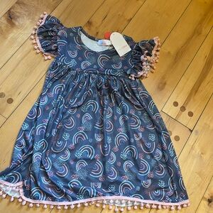 Brand new, Mila and rose rainbow pattern dress. 5-6 year old